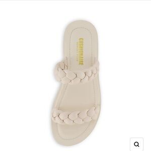 CUSHIONAIRE Cream Braided Sandals